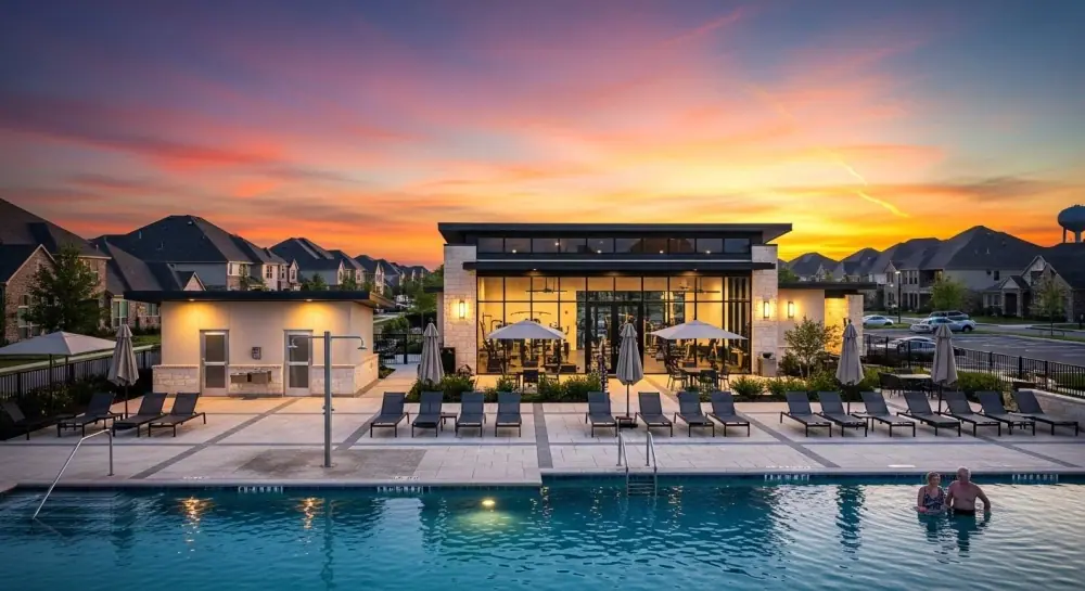 A pristine, well-maintained HOA community swimming pool staffed by TPAC across six states